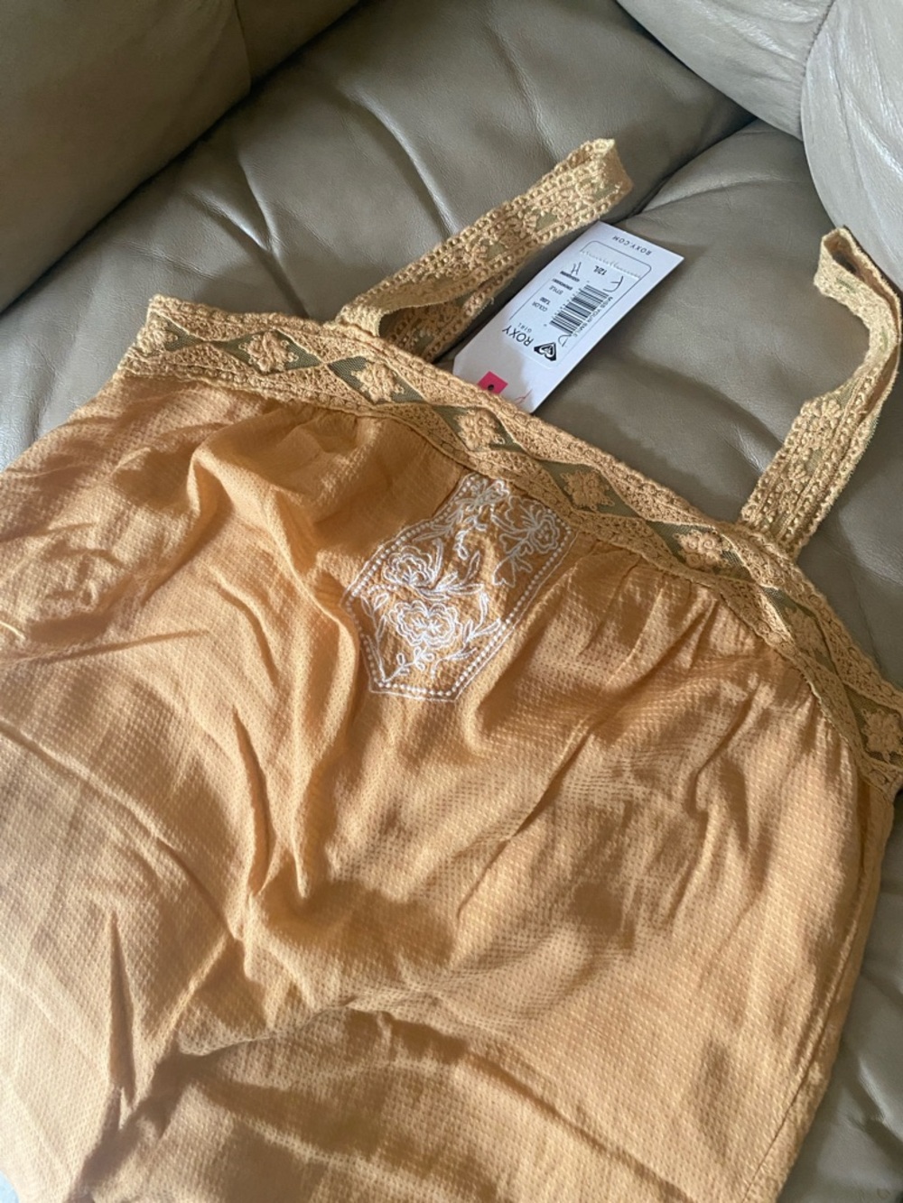 Roxy Mustard orange girl mini dress. 12/L